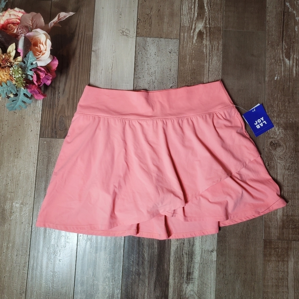NWT JoyLab Athletic Skort Coral Pink Knit Flowy High-Rise Women's Size XL - Picture 13 of 16